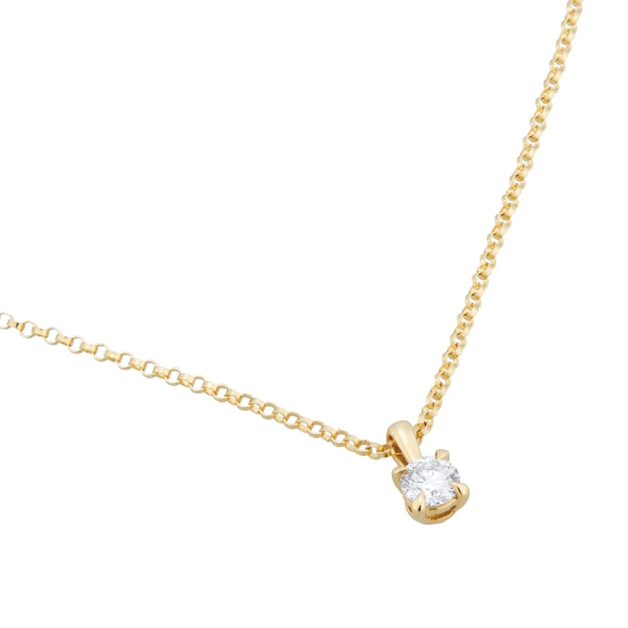 Goldsmiths 18ct Yellow Gold 0.30cttw Diamond Pendant