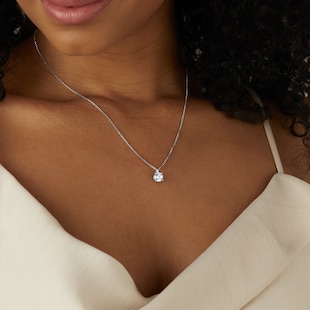 Goldsmiths 18ct White Gold 1.00cttw Diamond Pendant