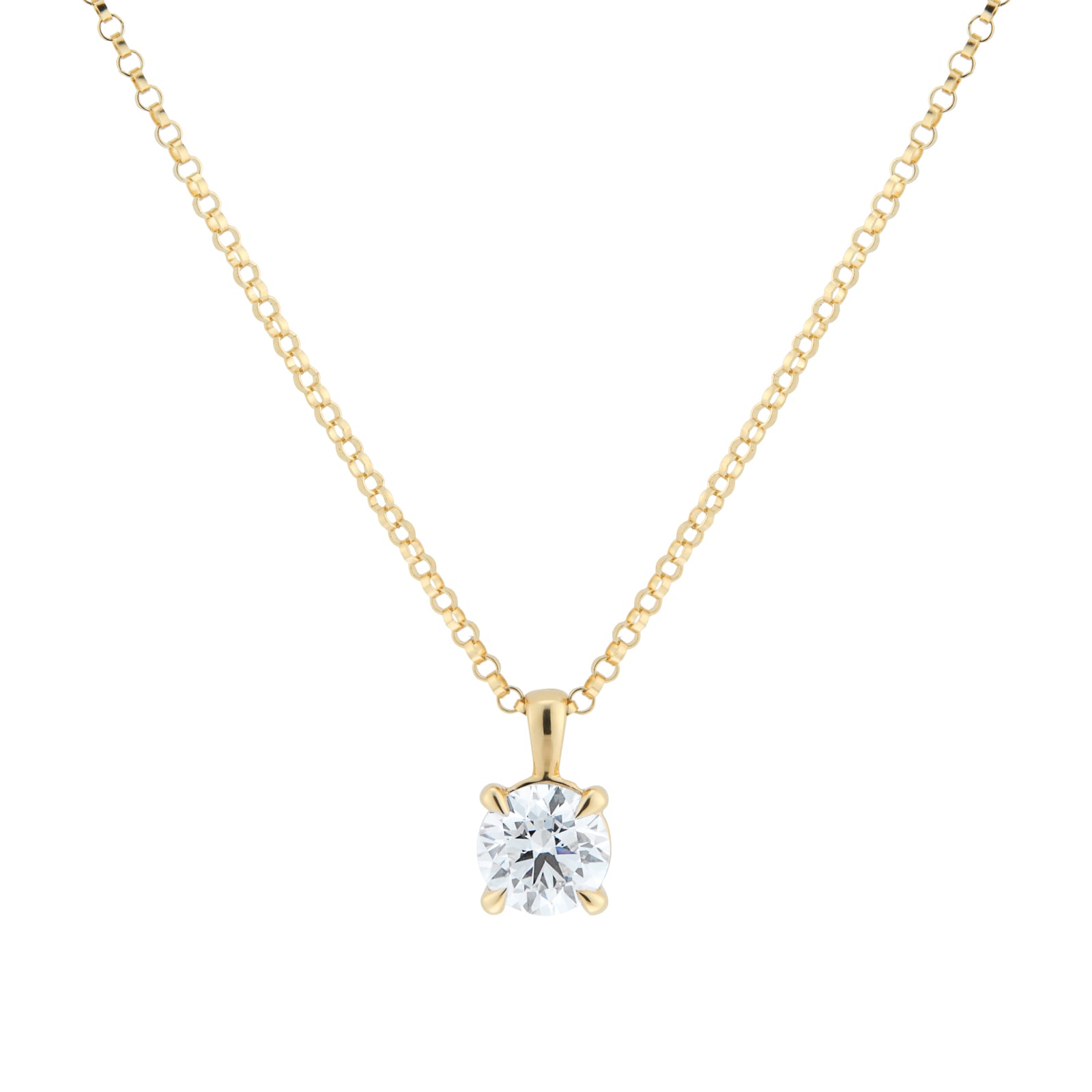 Goldsmiths 18ct Yellow Gold 1.00cttw Diamond Pendant
