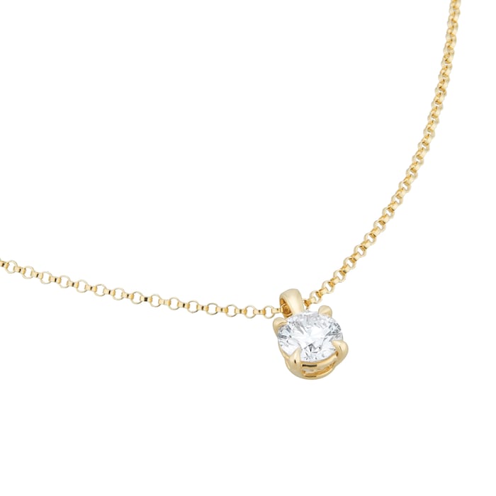 Goldsmiths 18ct Yellow Gold 1.00cttw Diamond Pendant