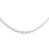 Goldsmiths 18ct White Gold 10.11cttw Brilliant Cut Graduated Diamond Line Necklace