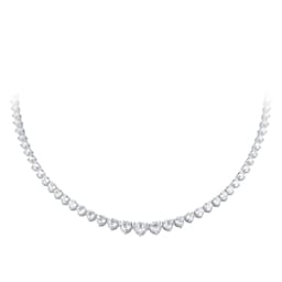 12143709 - 18ct White Gold 10.11cttw Brilliant Cut Graduated Diamond Line Necklace