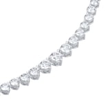 Goldsmiths 18ct White Gold 10.11cttw Brilliant Cut Graduated Diamond Line Necklace