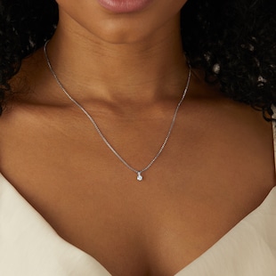 Goldsmiths 18ct White Gold 0.15cttw Diamond Pendant