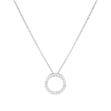 Goldsmiths 9ct Yellow Gold 0.10cttw Diamond Circle Pendant