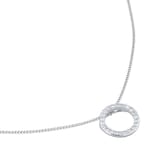 Goldsmiths 9ct Yellow Gold 0.10cttw Diamond Circle Pendant