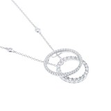 Mappin & Webb 18ct White Gold 0.87cttw Diamond Circle Pendant