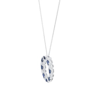 Mappin 
Webb 18ct White Gold Sapphire 
1.20cttw Diamond Circle Pendant