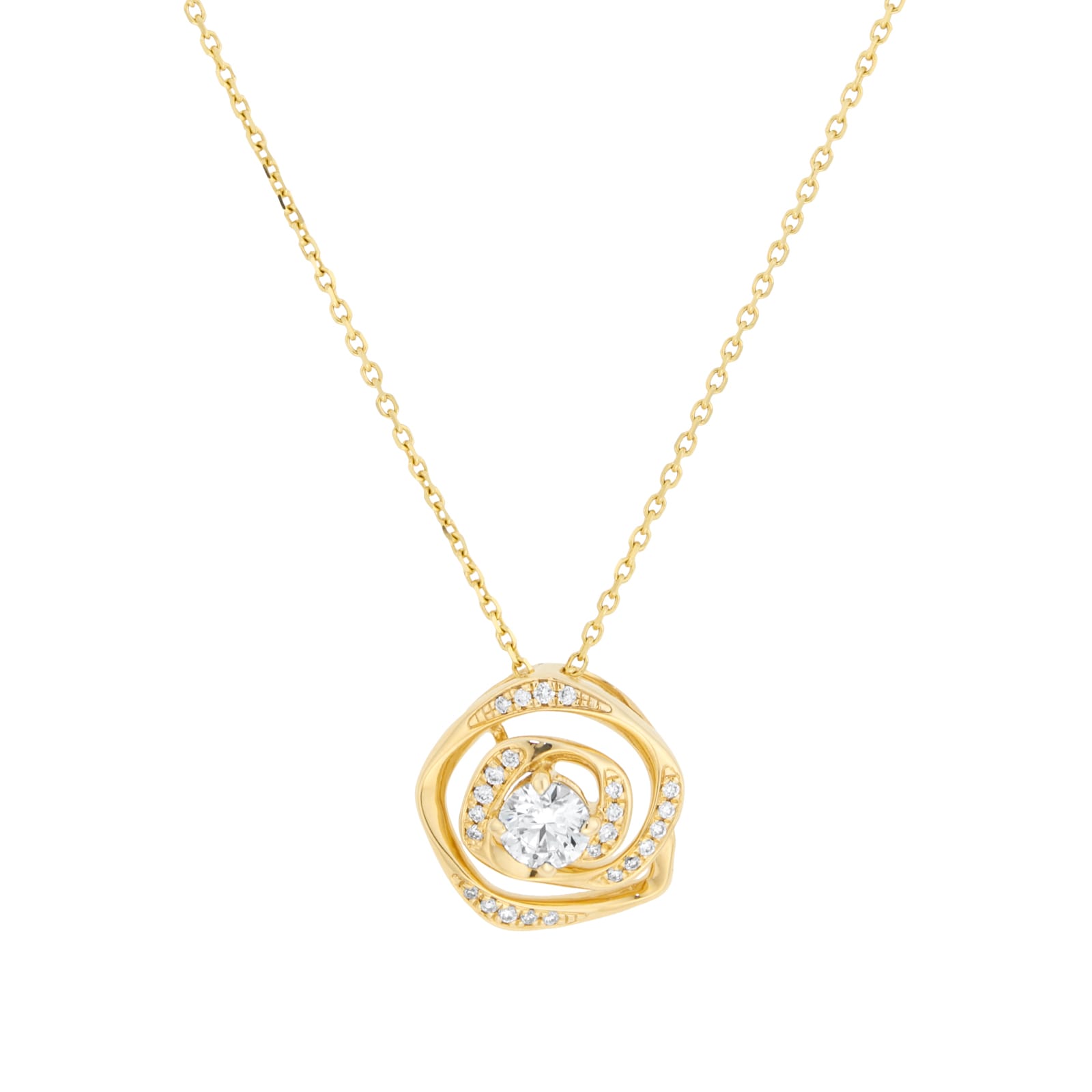 Mappin & Webb Limited Edition 18ct Yellow Gold 0.48cttw Diamond Pendant
