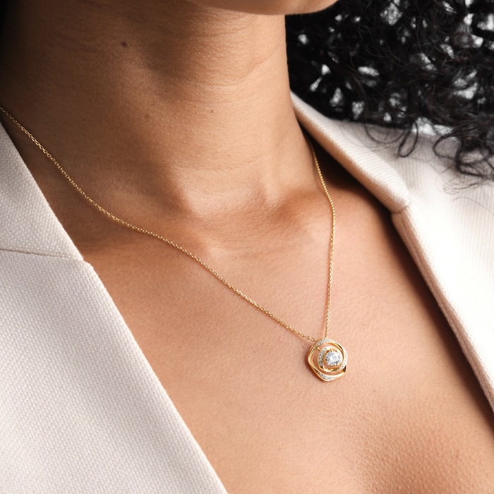 Mappin & Webb Limited Edition 18ct Yellow Gold 0.48cttw Diamond Pendant