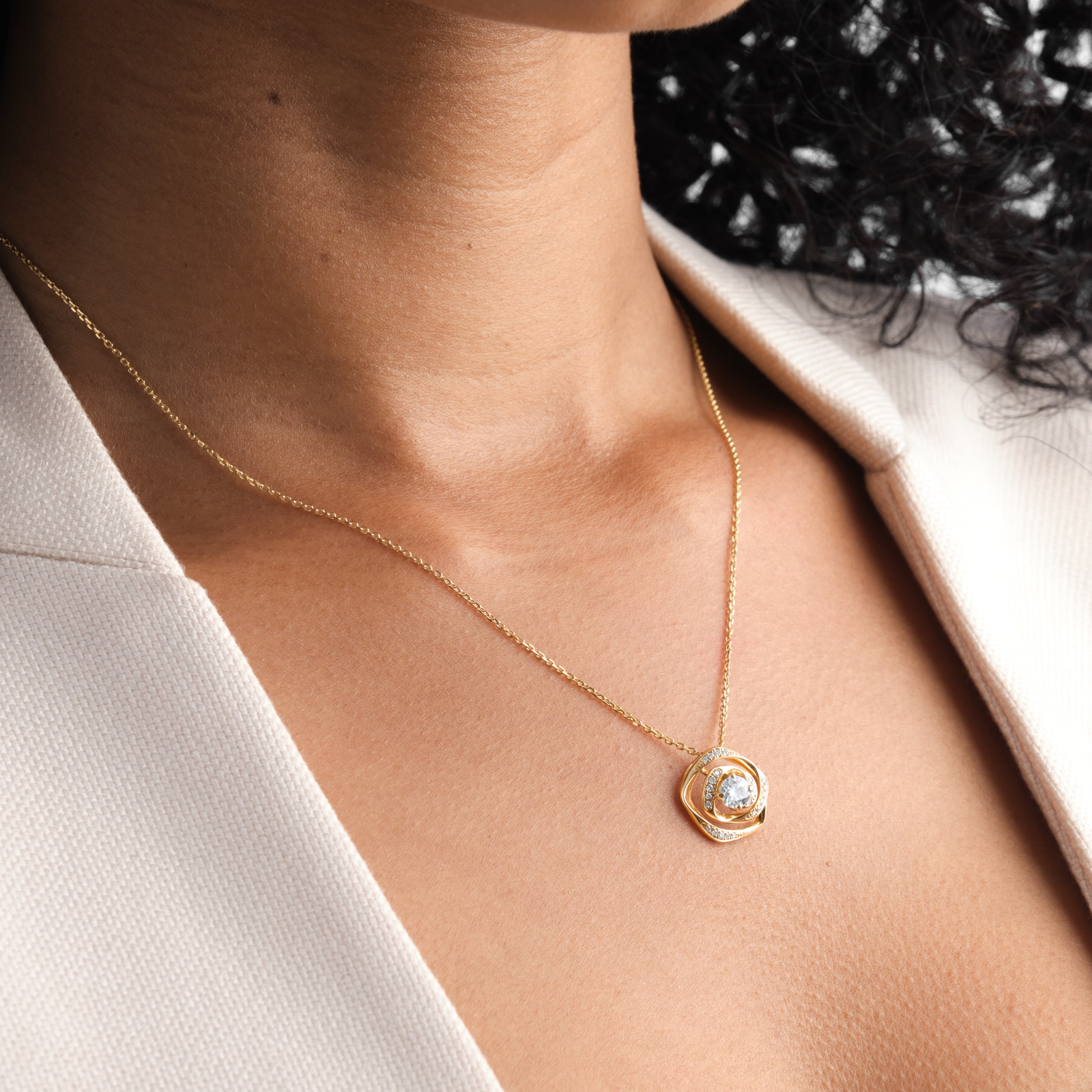 Mappin & Webb Limited Edition 18ct Yellow Gold 0.48cttw Diamond Pendant