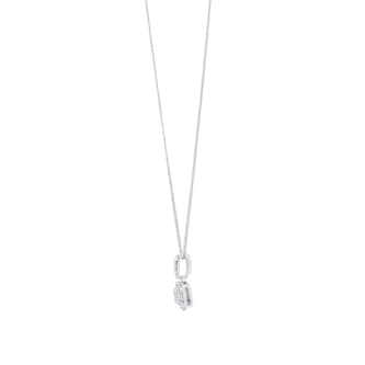 Goldsmiths 9ct White Gold 0.30cttw Brilliant Cut Diamond Halo Pendant Goldsmiths 9ct White Gold 0.30cttw Brilliant Cut Diamond Halo Pendant