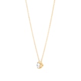 Goldsmiths 18ct Yellow Gold 0.50cttw Round Brilliant Cut Solitaire Floral Pendant