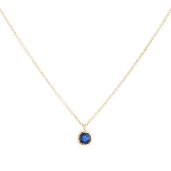 9ct Yellow Gold Sapphire Birthstone Pendant  