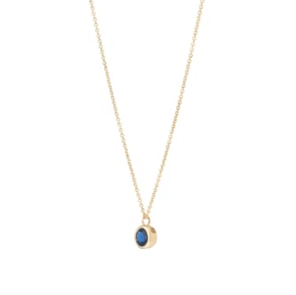 Goldsmiths 9ct Yellow Gold Sapphire Birthstone Pendant