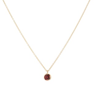 Goldsmiths 9ct Yellow Gold Garnet Birthstone Pendant