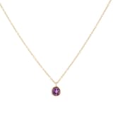 Goldsmiths 9ct Yellow Gold Amethyst Birthstone Pendant