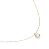 Goldsmiths 9ct Yellow Gold Aquamarine Birthstone Pendant