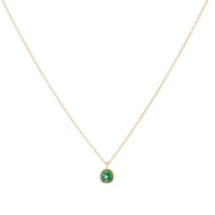 Goldsmiths 9ct Yellow Gold Emerald Birthstone Pendant