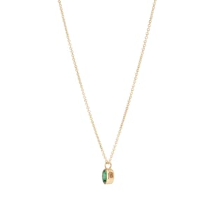 Goldsmiths 9ct Yellow Gold Emerald Birthstone Pendant