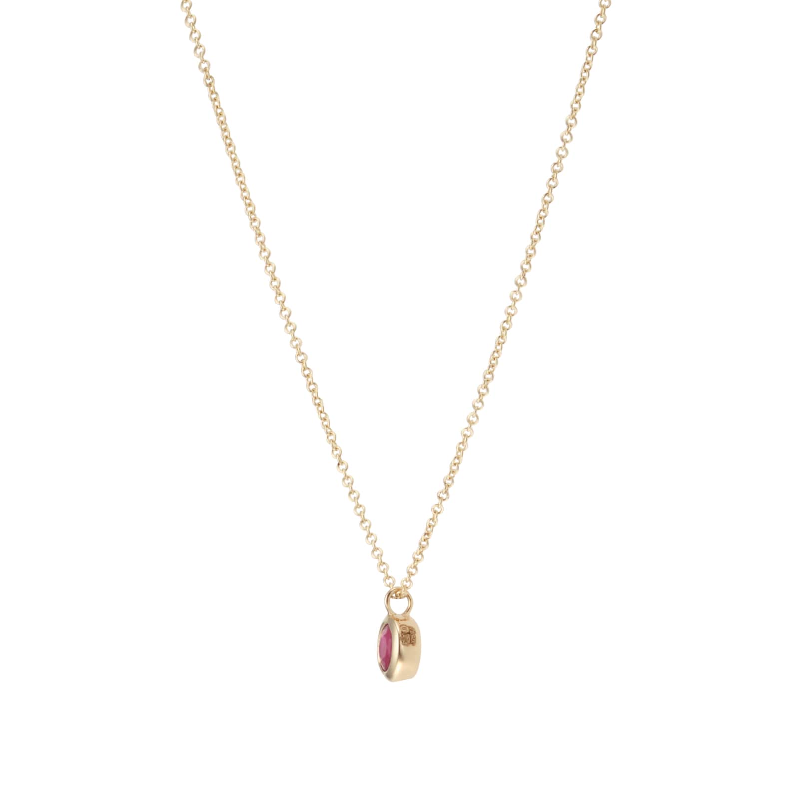 Goldsmiths 9ct Yellow Gold Ruby Birthstone Pendant