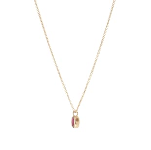 Goldsmiths 9ct Yellow Gold Ruby Birthstone Pendant