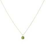 Goldsmiths 9ct Yellow Gold Peridot Birthstone Pendant