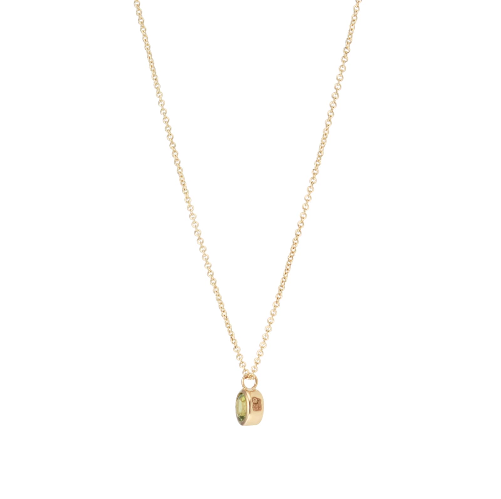 Goldsmiths 9ct Yellow Gold Peridot Birthstone Pendant