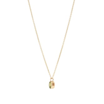 Goldsmiths 9ct Yellow Gold Peridot Birthstone Pendant