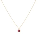 Goldsmiths 9ct Yellow Gold Pink Tourmaline Birthstone Pendant
