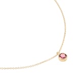 Goldsmiths 9ct Yellow Gold Pink Tourmaline Birthstone Pendant