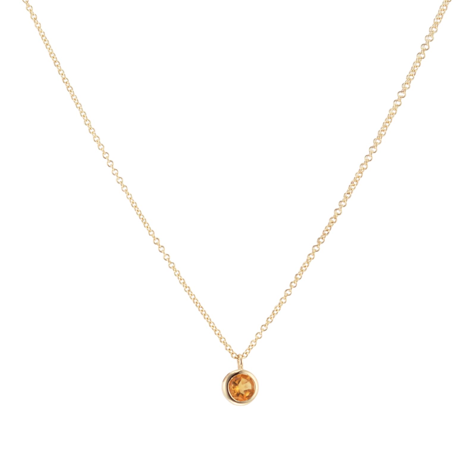 Goldsmiths 9ct Yellow Gold Citrine Birthstone Pendant