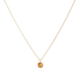 Goldsmiths 9ct Yellow Gold Citrine Birthstone Pendant
