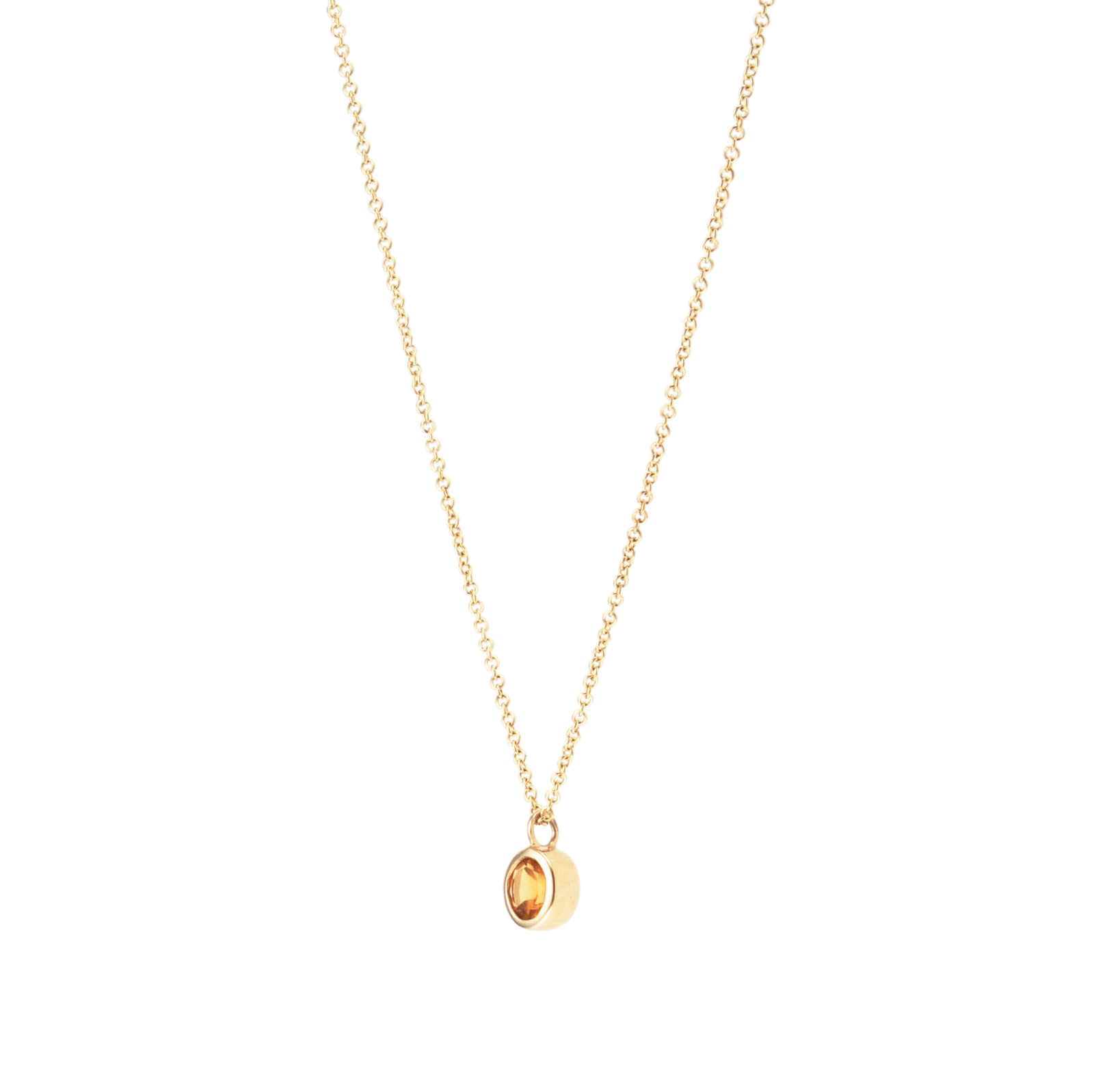 Goldsmiths 9ct Yellow Gold Citrine Birthstone Pendant