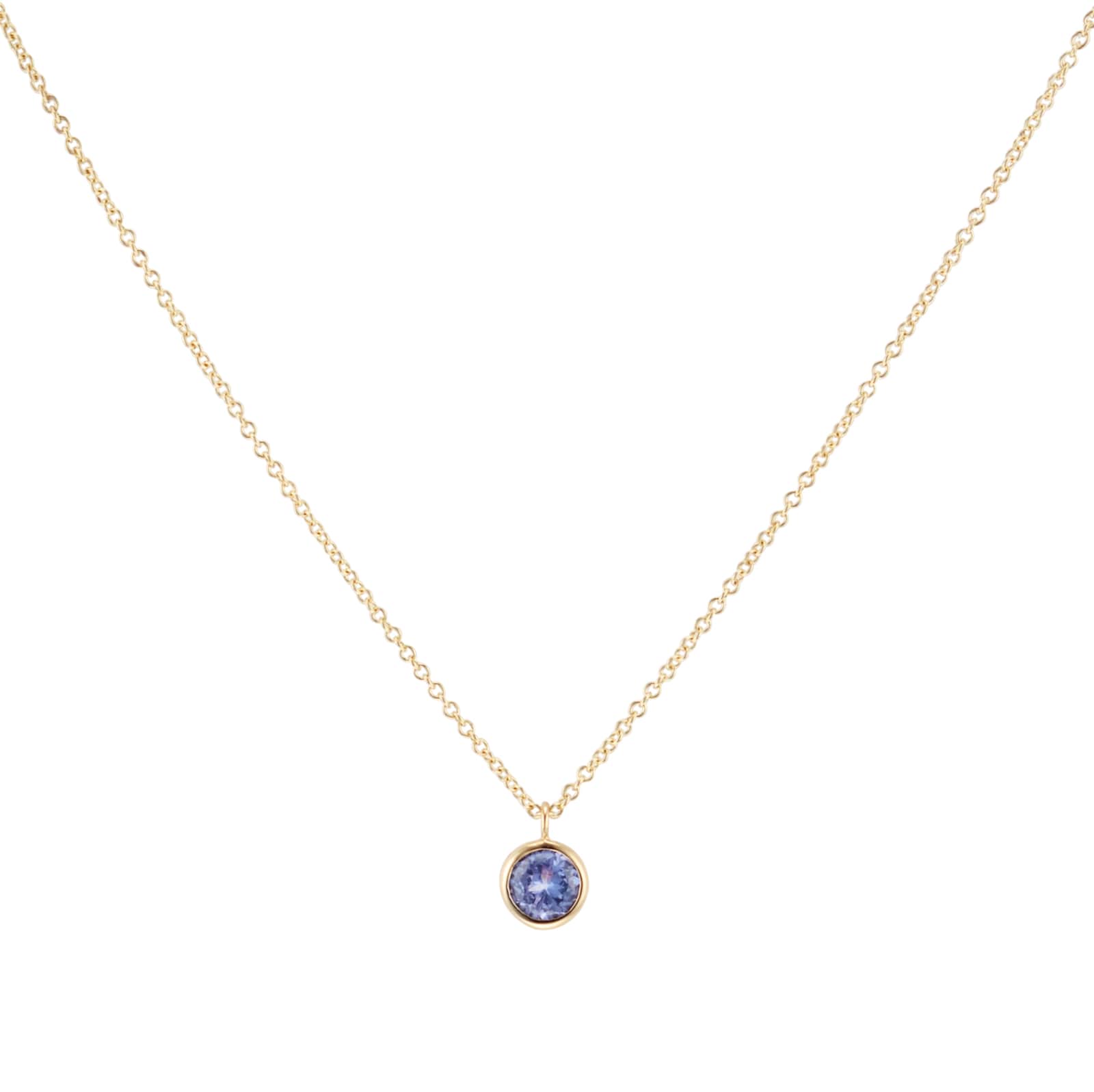 Goldsmiths 9ct Yellow Gold Tanzanite Birthstone Pendant