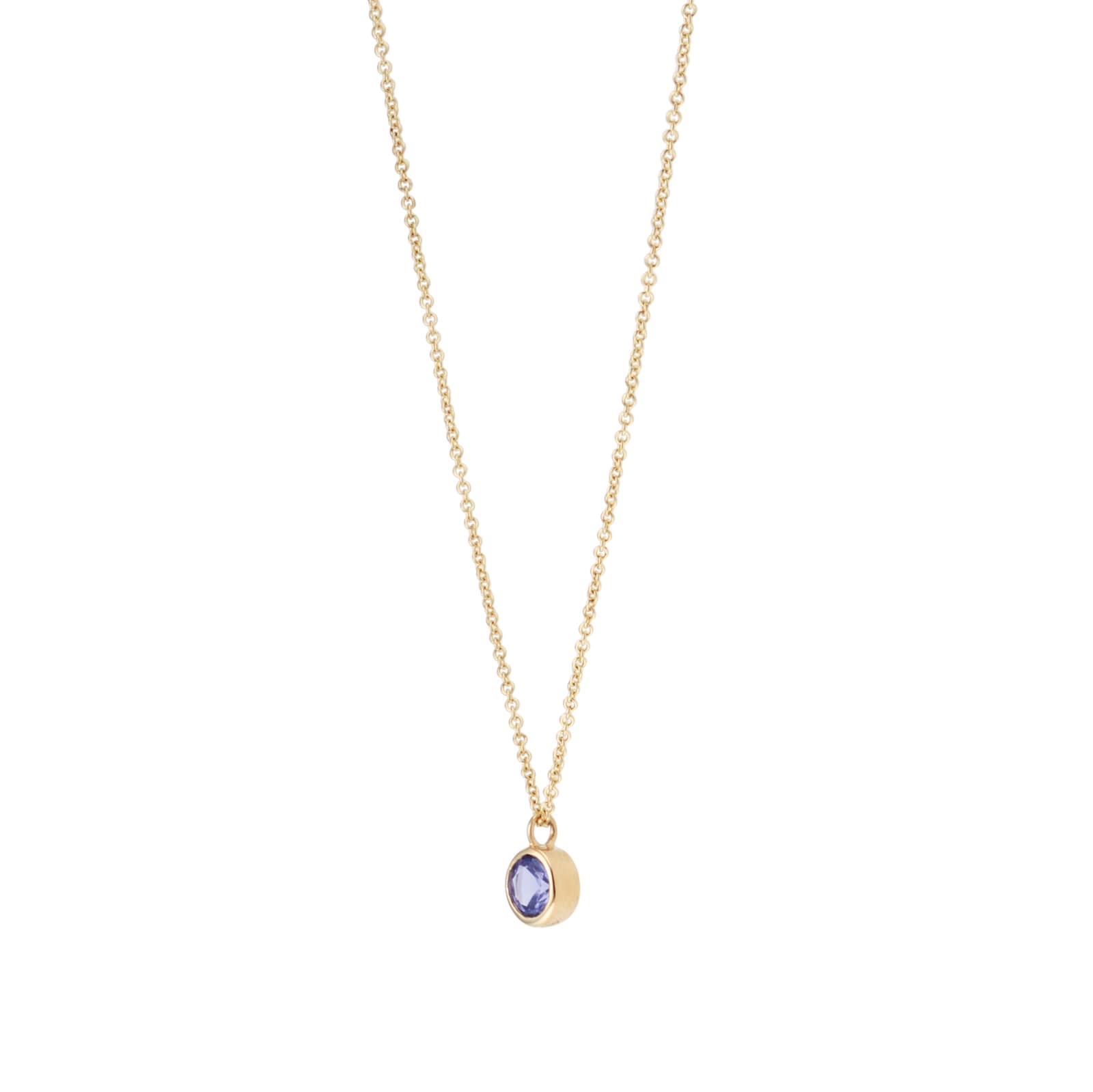 Goldsmiths 9ct Yellow Gold Tanzanite Birthstone Pendant