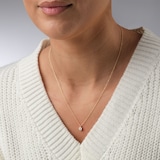 Goldsmiths 9ct Yellow and White Gold Diamond Birthstone Pendant