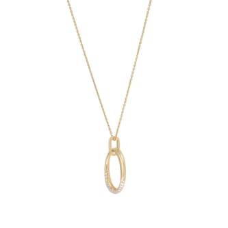 Goldsmiths 9ct Yellow Gold 0.10cttw Diamond Twist Circle Pendant Goldsmiths 9ct Yellow Gold 0.10cttw Diamond Twist Circle Pendant