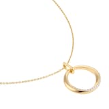 Goldsmiths 9ct Yellow Gold 0.10cttw Diamond Twist Circle Pendant