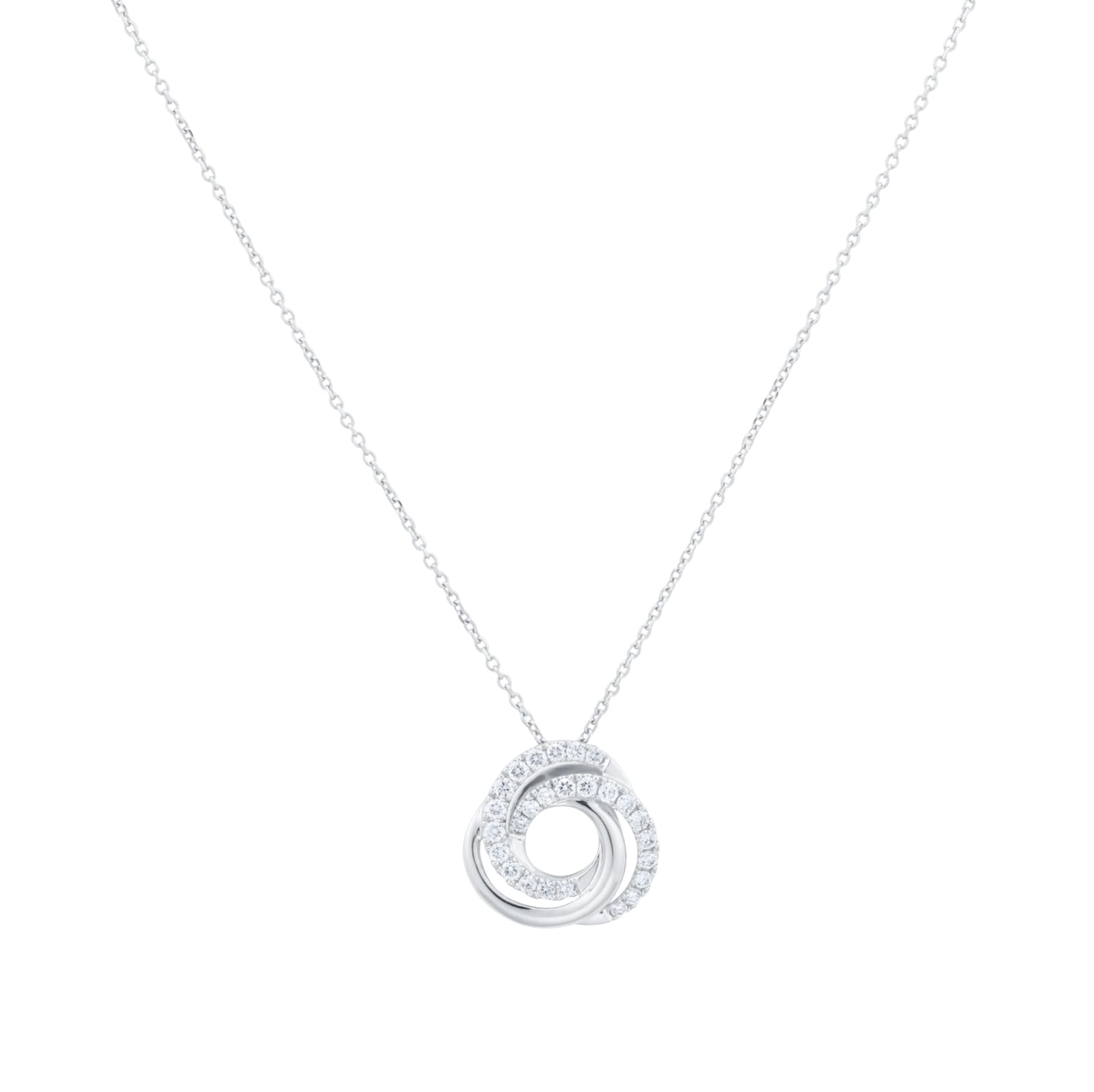 Mappin 
Webb Fortune 18ct White Gold 0.25cttw Diamond Spiral Pendant
