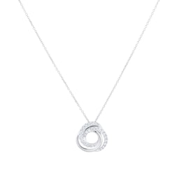 12143770 - Fortune 18ct White Gold 0.25cttw Diamond Spiral Pendant