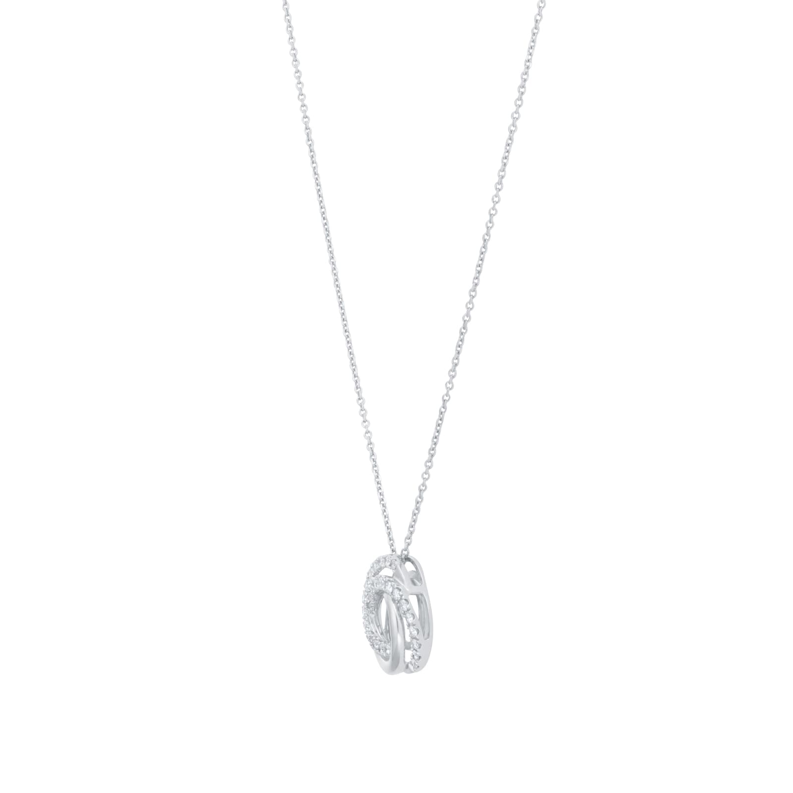 Mappin & Webb Fortune 18ct White Gold 0.25cttw Diamond Spiral Pendant