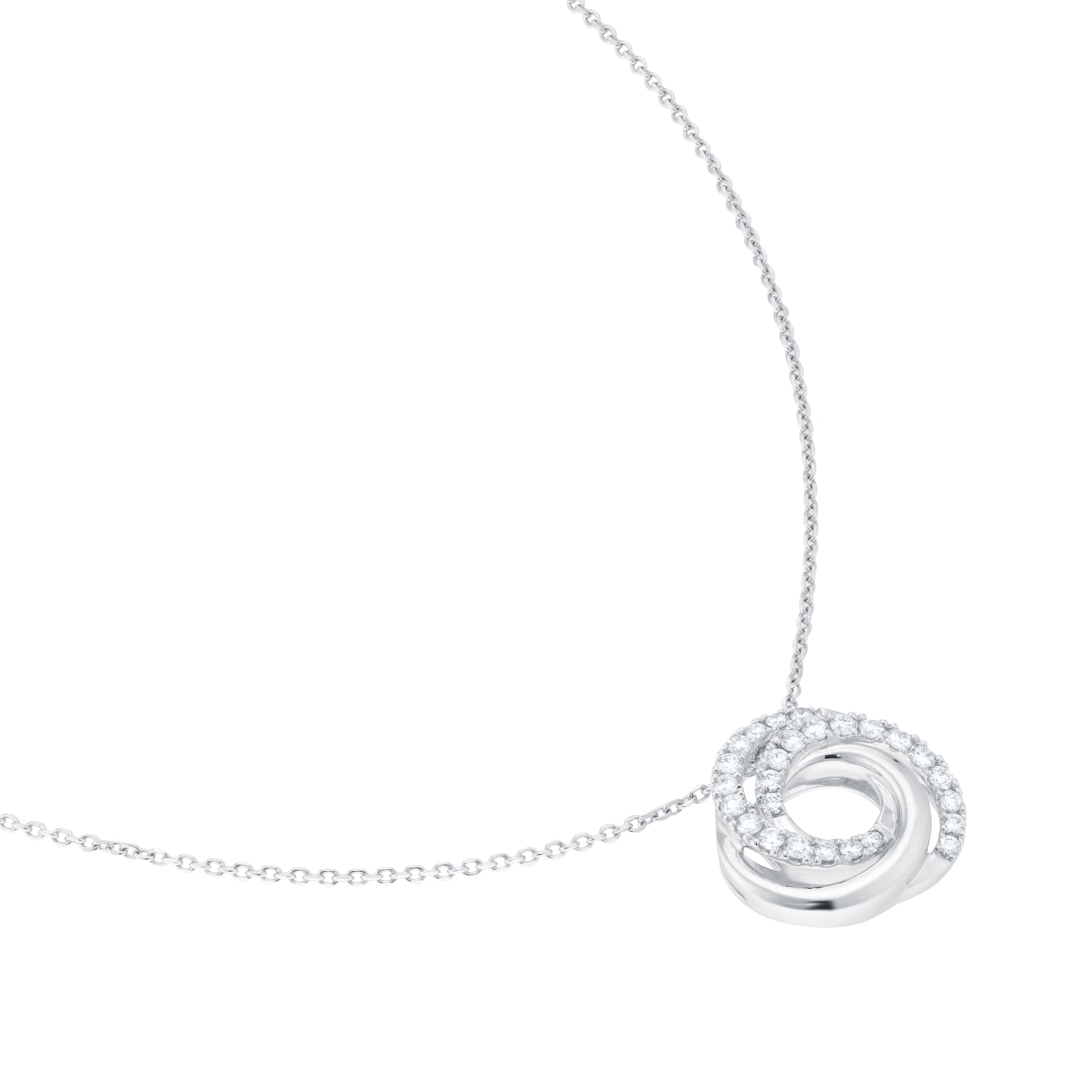 Mappin & Webb Fortune 18ct White Gold 0.25cttw Diamond Spiral Pendant