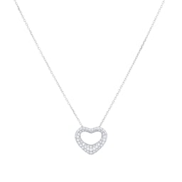 12143773 - 18ct White Gold 0.50cttw Pave Pendant