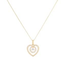 12143774 - 18ct Yellow Gold 0.35cttw Diamond Heart Pendant