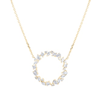 Mappin 
Webb Riveret 18ct Yellow Gold 1.42cttw Mixed Cut Diamond Hoop Pendant