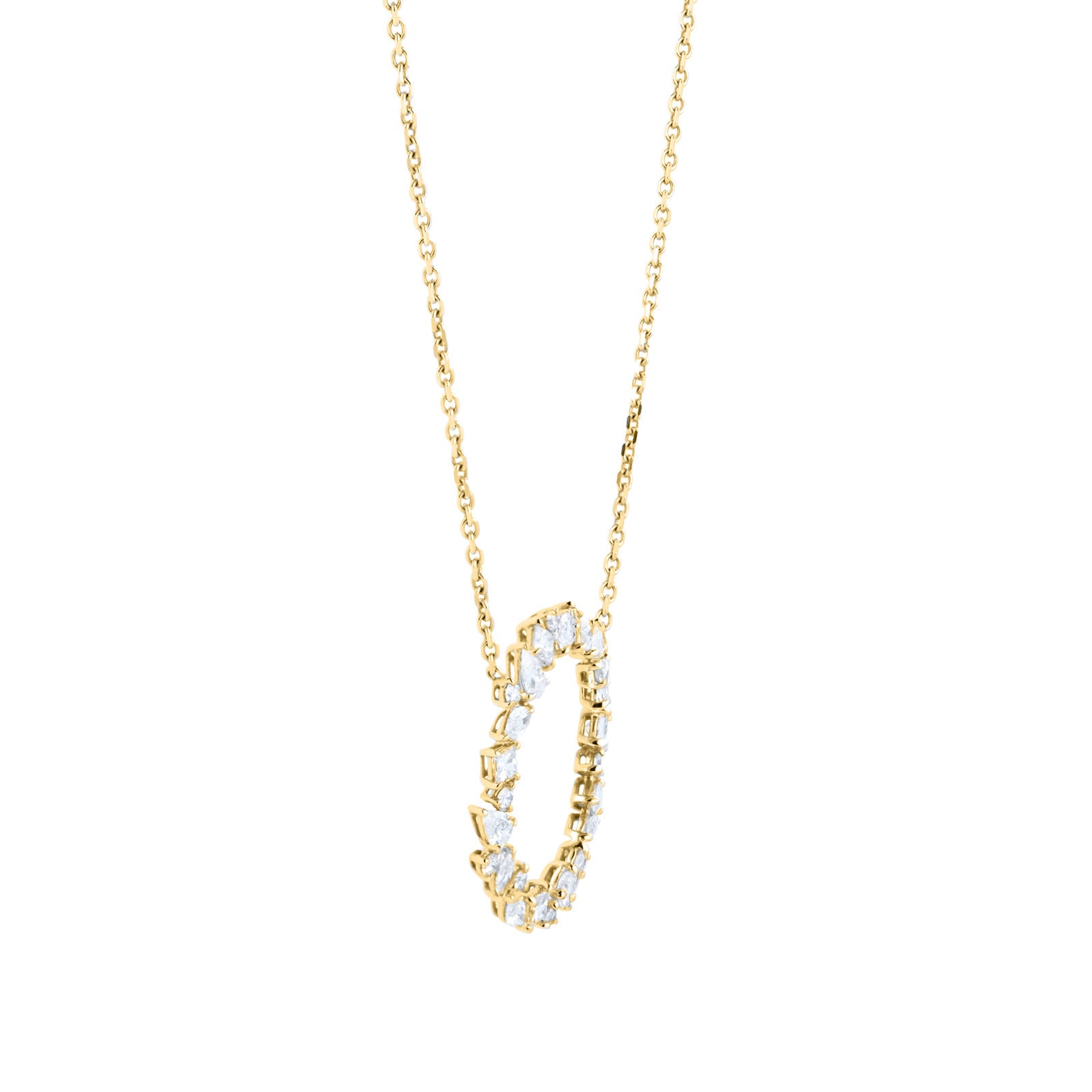 Mappin & Webb Riveret 18ct Yellow Gold 1.42cttw Mixed Cut Diamond Hoop Pendant Mappin & Webb Riveret 18ct Yellow Gold 1.42cttw Mixed Cut Diamond Hoop Pendant