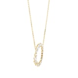 Mappin & Webb Riveret 18ct Yellow Gold 1.42cttw Mixed Cut Diamond Hoop Pendant