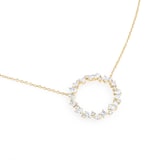 Mappin & Webb Riveret 18ct Yellow Gold 1.42cttw Mixed Cut Diamond Hoop Pendant