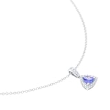 Mappin & Webb 18ct White Gold Tanzanite & 0.17cttw Diamond Pendant